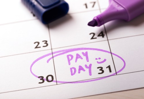 pay day circled in calendar